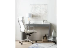 Moby White Faux Leather High Back Rolling Office Chair -Furniture Store 256363 white multi media office chair room 36