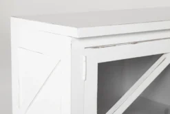 Sinclair II White 68" TV Stand With Glass Doors 13 Sinclair II White 68" TV Stand With Glass Doors -Furniture Store 258163 white wood media console detail 44