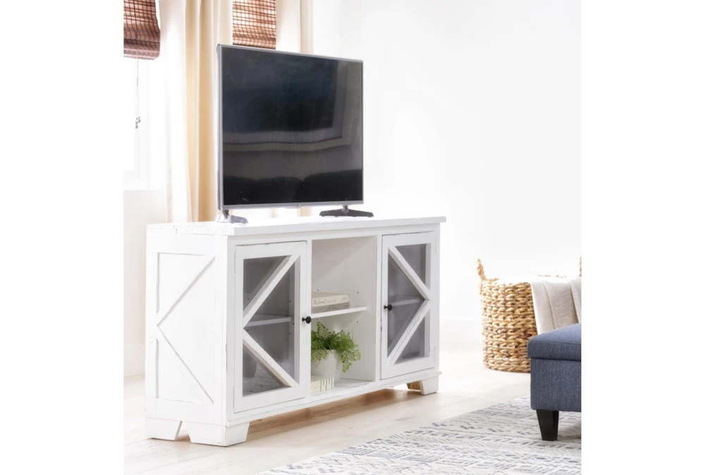 Sinclair II White 68" TV Stand With Glass Doors 7 Sinclair II White 68" TV Stand With Glass Doors - Image 5