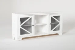 Sinclair II White 68" TV Stand With Glass Doors 12 Sinclair II White 68" TV Stand With Glass Doors -Furniture Store 258163 white wood media console side 18