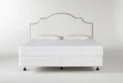 Brielle King Upholstered Headboard With Metal Bed Frame