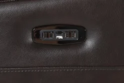 Eastwood Espresso Home Theater Power Wallaway Recliner With Power Headrest, Bluetooth & USB -Furniture Store 260964 brown polyester wallaway hardware 52