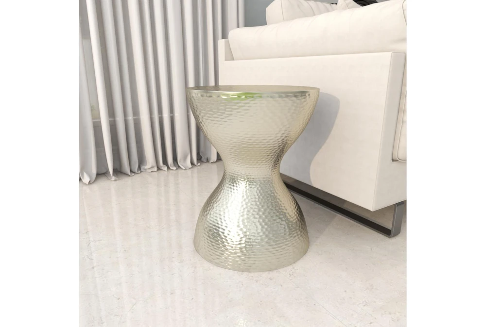 Silver 18" Metal Accent Table 10 Silver 18" Metal Accent Table - Image 8