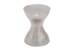 Silver 18" Metal Accent Table