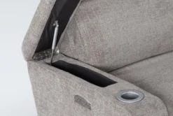 Frazier Stone Power Wallaway Recliner Recliner With Power Headrest & USB -Furniture Store 261569 brown polyester wallaway detail 45