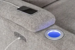 Frazier Stone Power Wallaway Recliner Recliner With Power Headrest & USB -Furniture Store 261569 brown polyester wallaway hardware 51