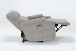Frazier Stone Power Wallaway Recliner Recliner With Power Headrest & USB -Furniture Store 261569 brown polyester wallaway recline 23