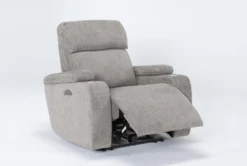 Frazier Stone Power Wallaway Recliner Recliner With Power Headrest & USB -Furniture Store 261569 brown polyester wallaway side 19