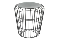 18" Grey Outdoor Metal Accent Table -Furniture Store 262133 grey metal accent table material 76