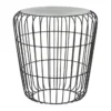 18" Grey Outdoor Metal Accent Table -Furniture Store 262133 grey metal accent table signature 01