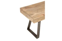 63" Industrial Metal And Wood Bench -Furniture Store 262744 brown wood dining bench detail 44