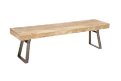 63" Industrial Metal And Wood Bench -Furniture Store 262744 brown wood dining bench material 76