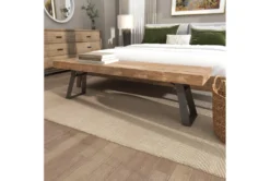 63" Industrial Metal And Wood Bench -Furniture Store 262744 brown wood dining bench room 88