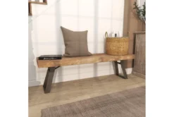 63" Industrial Metal And Wood Bench -Furniture Store 262744 brown wood dining bench room 91