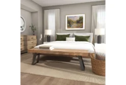 63" Industrial Metal And Wood Bench -Furniture Store 262744 brown wood dining bench room 93