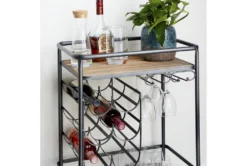 Rolling Industrial Bar Cart -Furniture Store 262760 wood detail 45