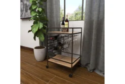 Rolling Industrial Bar Cart -Furniture Store 262760 brown wood bar cart room 90
