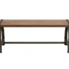 Brown 55" Wood Bench