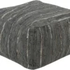 Pouf-Black White Woven Leather 1 Pouf-Black White Woven Leather -Furniture Store 262833 fiber signature 01