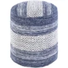 Pouf-Blue Denim White Stripe -Furniture Store 262860 fiber signature 01