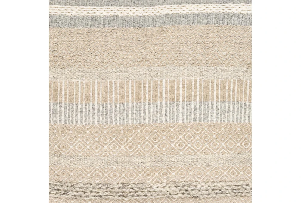 Pouf-Grey Beige Stripe 4 Pouf-Grey Beige Stripe - Image 2