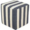 Pouf-Blue Cream Stripes -Furniture Store 262876 fiber signature 01