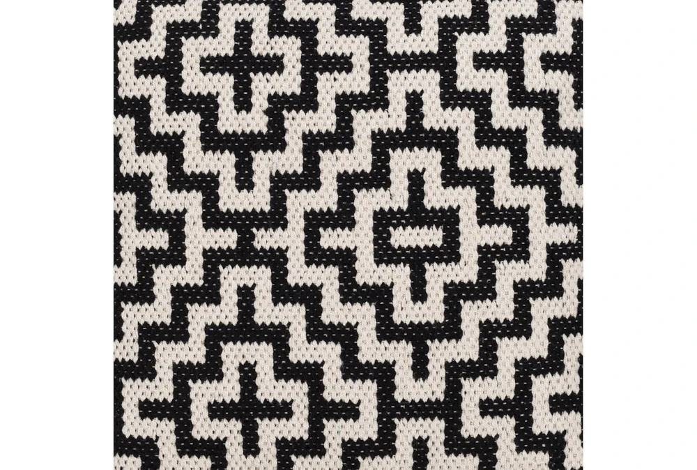 Pouf-Black White Geometric 4 Pouf-Black White Geometric - Image 2