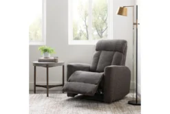 Halo II Grey Power Recliner With Power Headrest & USB 19 Halo II Grey Power Recliner With Power Headrest & USB -Furniture Store 264439 grey fabric recliner room 59