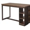 Kenny 59" Counter Storage Table 1 Kenny 59" Counter Storage Table -Furniture Store 265544 brown wood counter height table signature 01