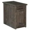 Wynd Rustic Brown Chairside End Table 1 Wynd Rustic Brown Chairside End Table -Furniture Store 266221 brown wood end table signature 01