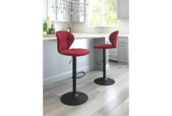 Era Red 24" Bar Chair -Furniture Store 266367 red fabric bar stool room 86