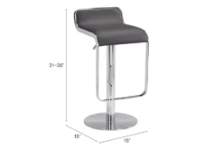 Equinox Espresso 31" Adjustable Barstool -Furniture Store 266370 detail 51