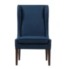Edward Navy Wingback Dining Chair -Furniture Store 267504 blue wood dining chair front 02