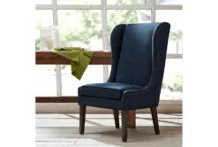 Edward Navy Wingback Dining Chair -Furniture Store 267504 blue wood dining chair room 85