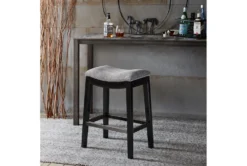Ethan Grey 27" Backless Counter Stool -Furniture Store 267516 grey fabric bar stool room 85