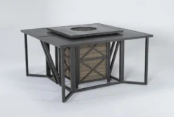 Capri 72" Outdoor Firepit Bar Table With Two Bar Tables -Furniture Store 267631 grey wicker bistropub table side 18