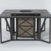 Capri 72" Outdoor Firepit Bar Table With Two Bar Tables 2 Capri 72" Outdoor Firepit Bar Table With Two Bar Tables -Furniture Store 267631 grey wicker bistropub table signature 01