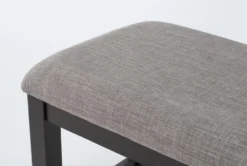 Pollie 60" Dining Bench -Furniture Store 267678 black fabric dining bench detail 45