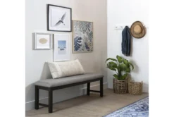 Pollie 60" Dining Bench -Furniture Store 267678 brown fabric dining bench room 87