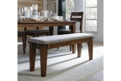 Elle 55" Bench -Furniture Store 267684 brown wood dining bench room 88