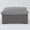 Sanibel Outdoor Ottoman -Furniture Store 267824 grey wicker ottoman signature 01
