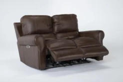 Thorsten Leather 65" Power Reclining Loveseat With Power Headrest & USB -Furniture Store 268112 recline 23