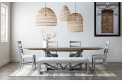 Ozzie 72-100" Extension Dining Table -Furniture Store 268236 grey wood dining table room 49