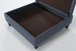 Perch II 40" Fabric Large Square Storage Ottoman -Furniture Store 268464 blue fabric ottoman detail 44