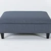 Perch II 40" Fabric Large Square Storage Ottoman -Furniture Store 268464 blue fabric ottoman signature 01