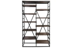 Mango + Iron Industrial 60" Double Bookcase 11 Mango + Iron Industrial 60" Double Bookcase -Furniture Store 268712 back 82