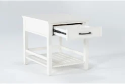 Presby White End Table -Furniture Store 269073 white wood end table side 19
