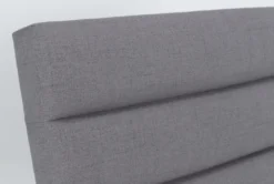 Britte California King Upholstered Headboard With Metal Bed Frame -Furniture Store 269768 grey fabric bed detail 44