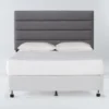 Britte California King Upholstered Headboard With Metal Bed Frame 2 Britte California King Upholstered Headboard With Metal Bed Frame -Furniture Store 269768 grey fabric bed signature 01