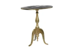 Round Gold Pedestal Accent Table -Furniture Store 269921 gold metal accent table material 76